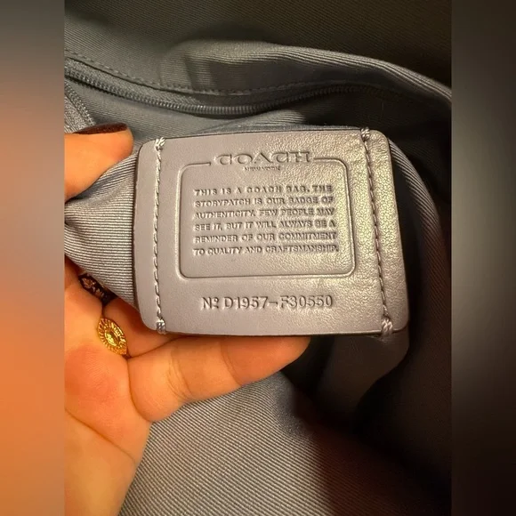 Coach Blue Leather Backpack - Picture 9 of 10